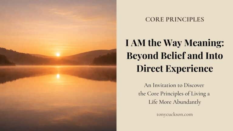 Sunrise reflected on still water, symbolising the invitation to I AM the Way as a core principle of living a life more abundantly.